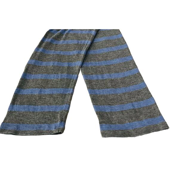 LULAROE LONG SLEEVE PULL-OVER TOP, WOMENS, L, GREY & BLUE HORIZONTAL STRIPES - Picture 7 of 9